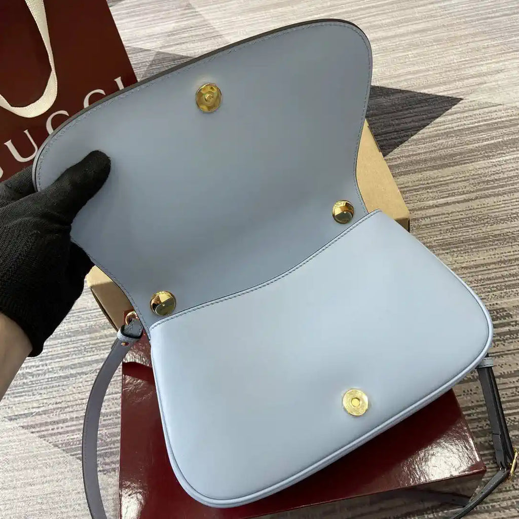 Gucci 815714 Gucci Blondie Small Top Handle Bag Lake Blue