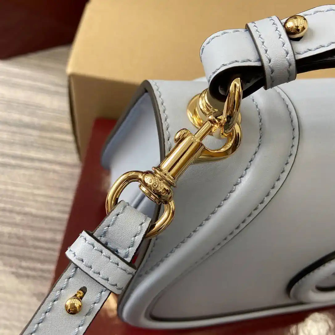 Gucci 815714 Gucci Blondie Small Top Handle Bag Lake Blue
