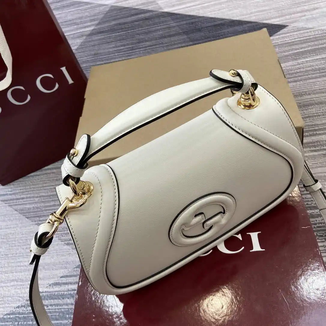Gucci 815714 Gucci Blondie Small Top Handle Bag White