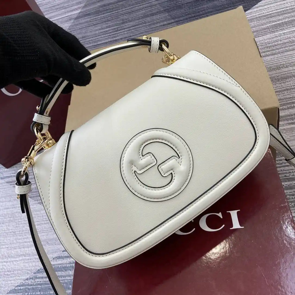 Gucci 815714 Gucci Blondie Small Top Handle Bag White