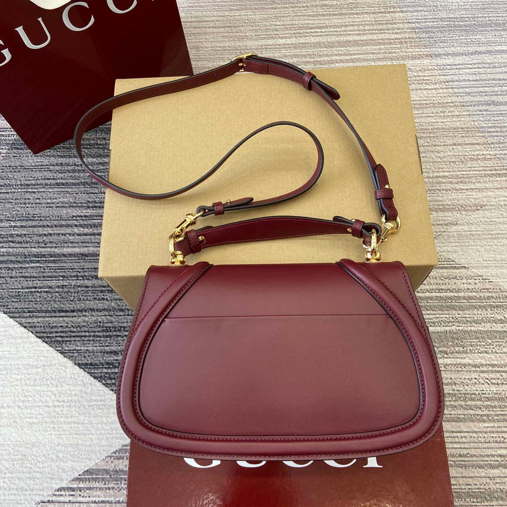 Gucci 815714 Gucci Blondie Small Top Handle Bag Wine red