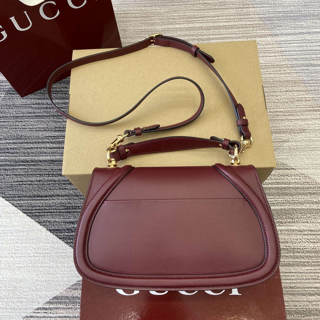 Gucci 815714 Gucci Blondie Small Top Handle Bag Wine red