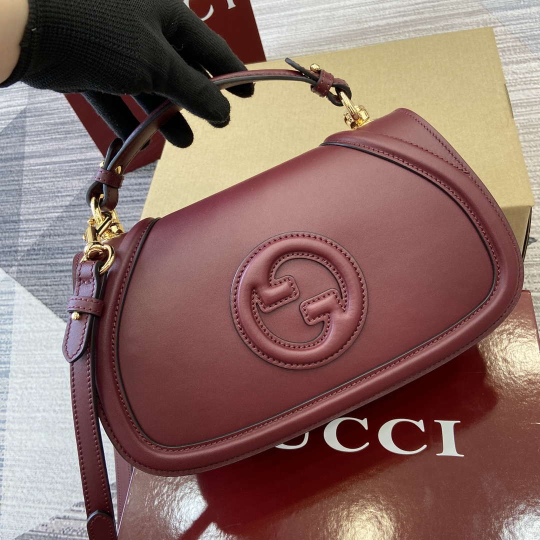 Gucci 815714 Gucci Blondie Small Top Handle Bag Wine red - Default Title - View 5