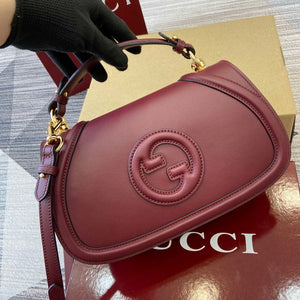 Gucci 815714 Gucci Blondie Small Top Handle Bag Wine red - Default Title - View 5