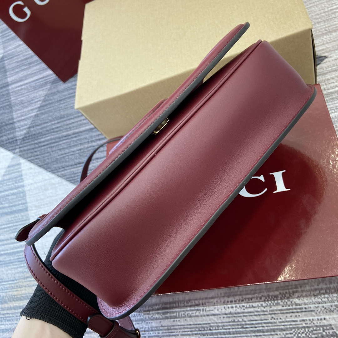 Gucci 815714 Gucci Blondie Small Top Handle Bag Wine red - Default Title - View 6