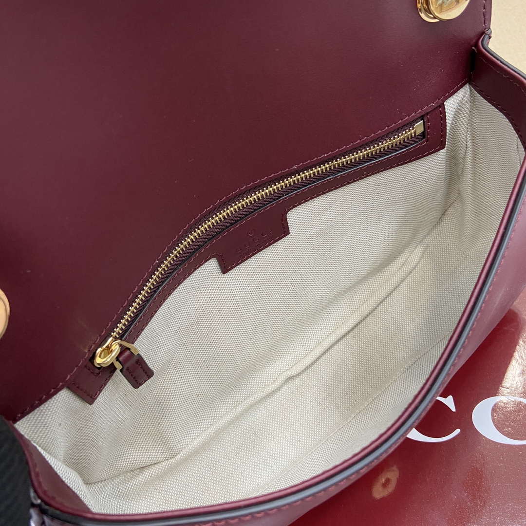 Gucci 815714 Gucci Blondie Small Top Handle Bag Wine red - Default Title - View 8