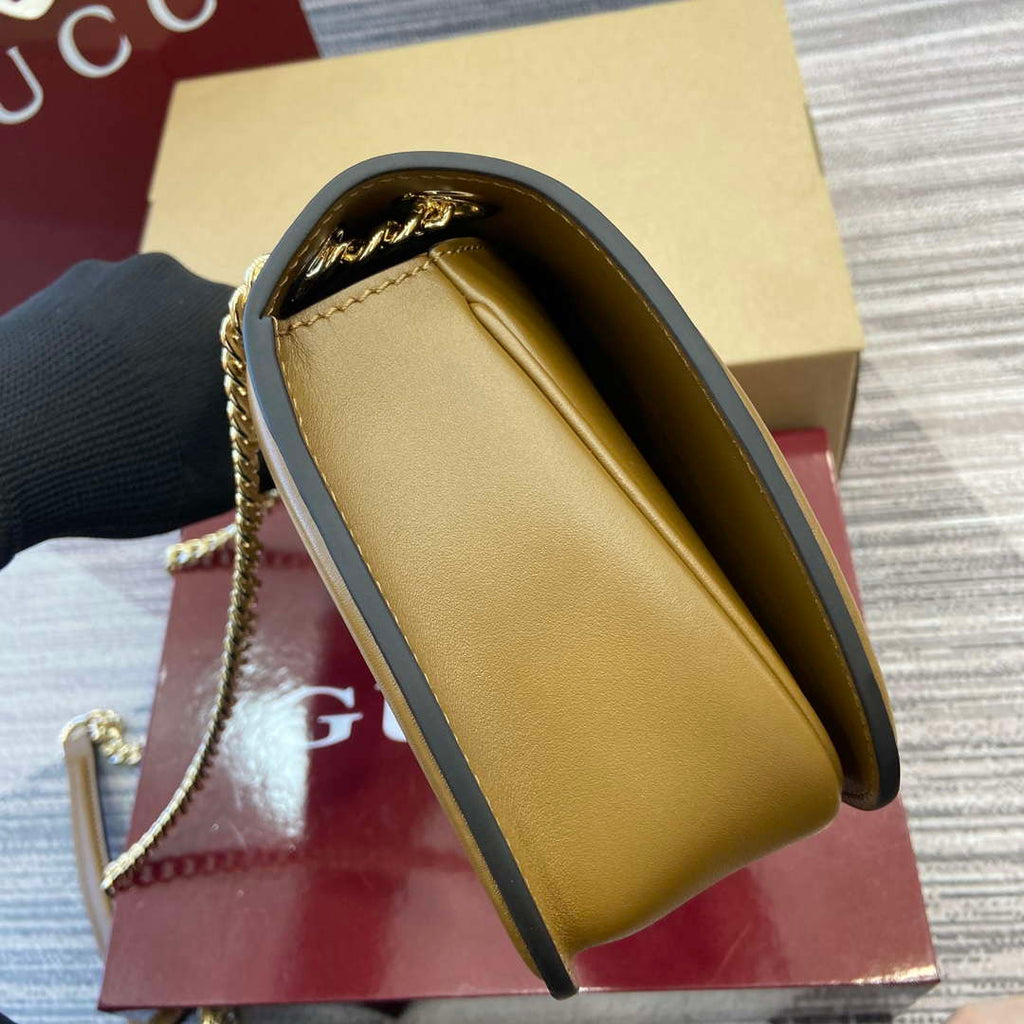 Gucci 815715 Gucci Blondie small shoulder bag Brown Suede leather