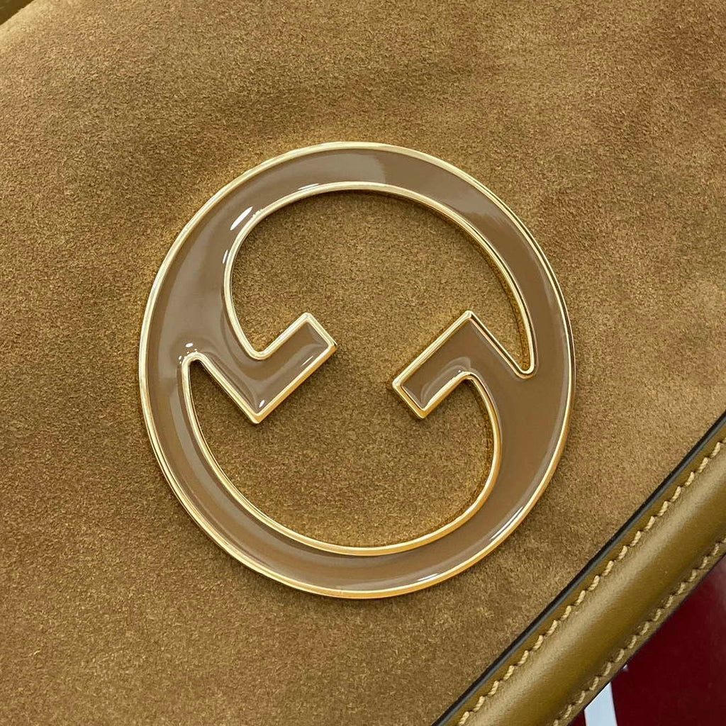Gucci 815715 Gucci Blondie small shoulder bag Brown Suede leather