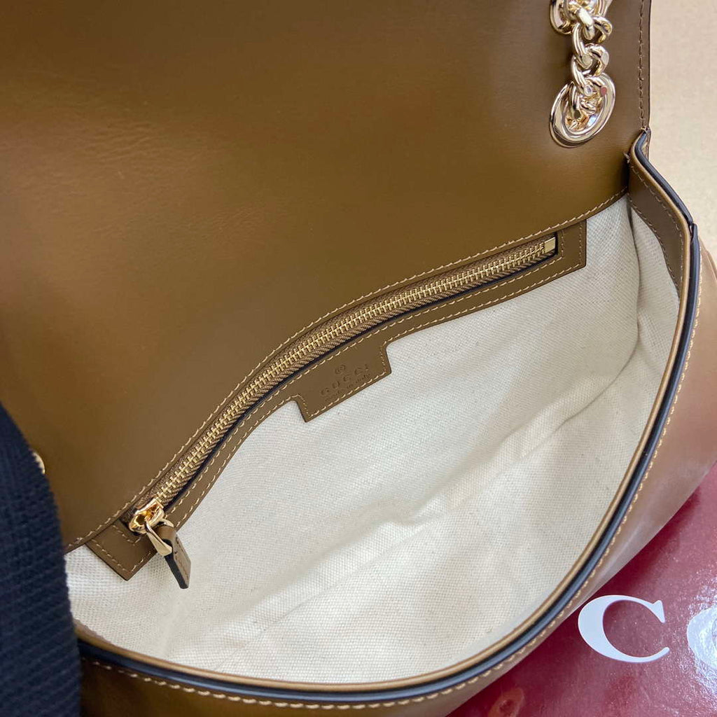 Gucci 815715 Gucci Blondie small shoulder bag Brown Suede leather