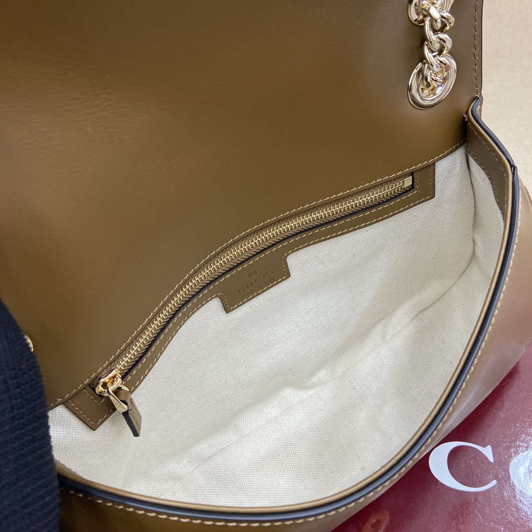 Gucci 815715 Gucci Blondie small shoulder bag Brown Suede leather