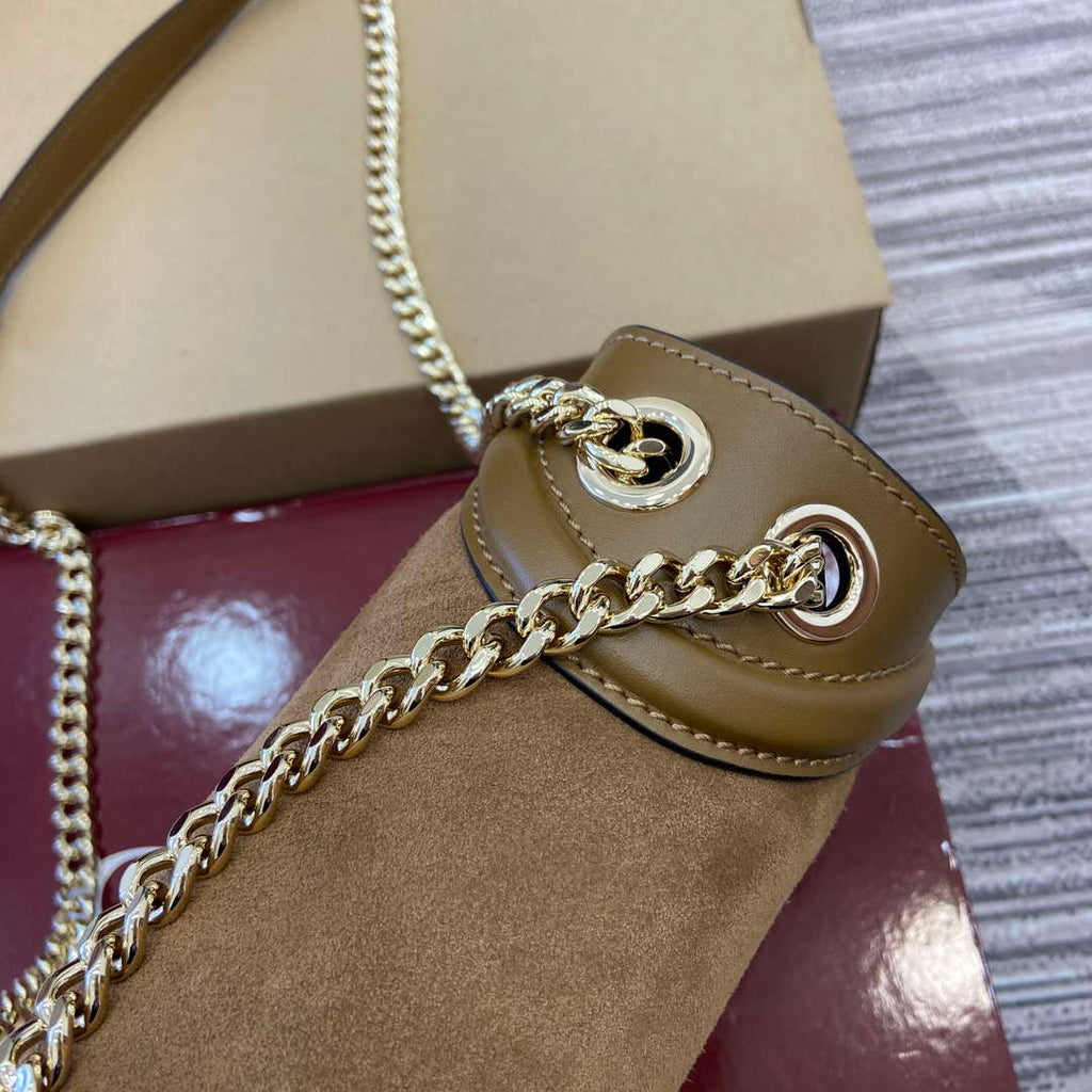 Gucci 815715 Gucci Blondie small shoulder bag Brown Suede leather