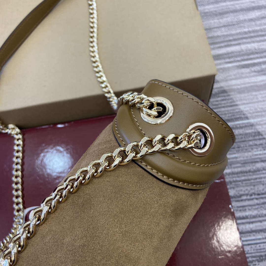 Gucci 815715 Gucci Blondie small shoulder bag Brown Suede leather