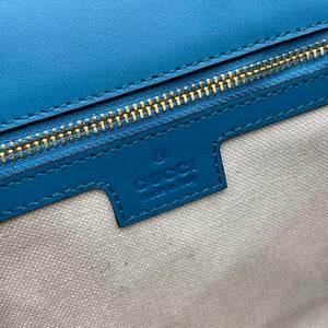 Gucci 815715 Gucci Blondie small shoulder bag Blue Suede Leather - Default Title - View 10
