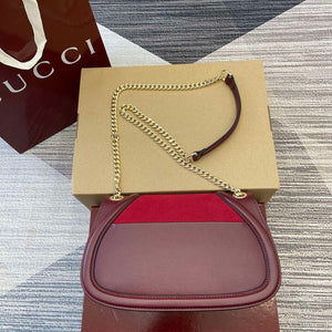 Gucci 815715 Gucci Blondie small shoulder bag Red and Wine red Suede Leather - Default Title - View 2