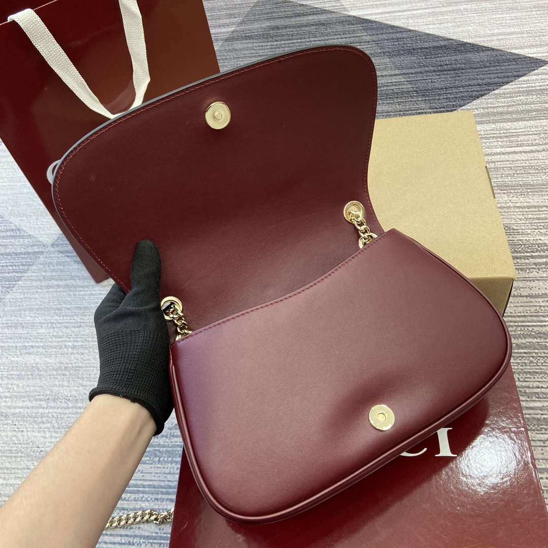 Gucci 815715 Gucci Blondie small shoulder bag Red and Wine red Suede Leather - Default Title - View 8