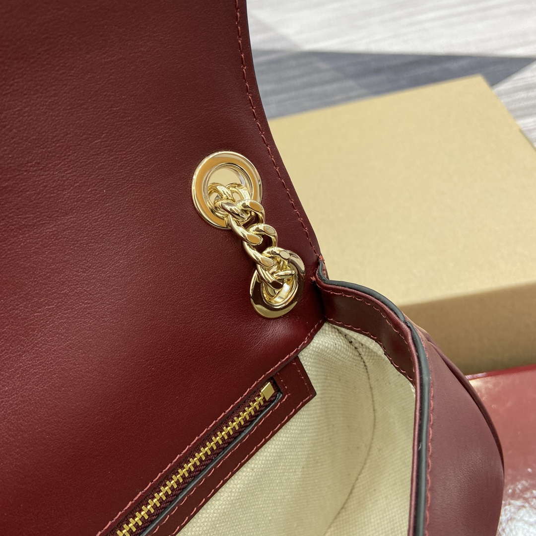 Gucci 815715 Gucci Blondie small shoulder bag Red and Wine red Suede Leather - Default Title - View 10