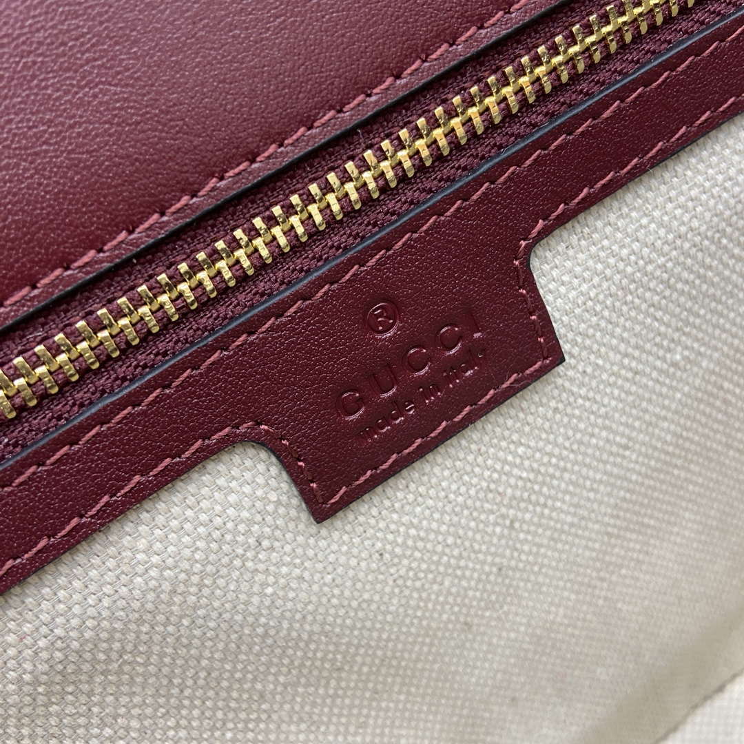 Gucci 815715 Gucci Blondie small shoulder bag Red and Wine red Suede Leather - Default Title - View 11