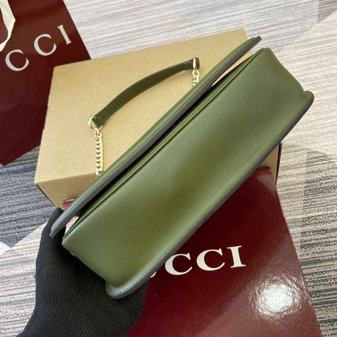 Gucci 815715 Gucci Blondie small shoulder bag Green Suede Leather - Default Title - View 6