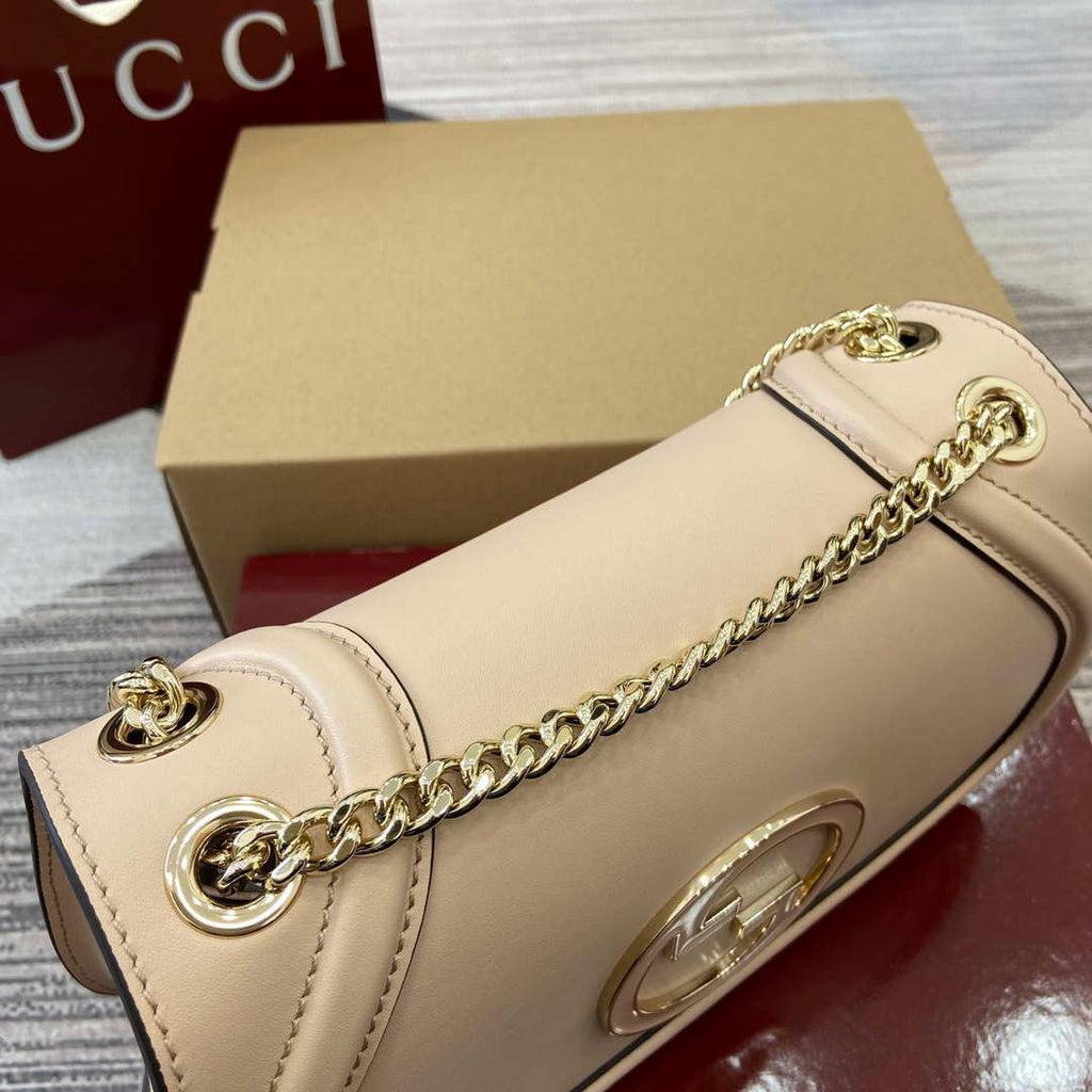 Gucci 815715 Gucci Blondie small shoulder bag Light Pink Leather