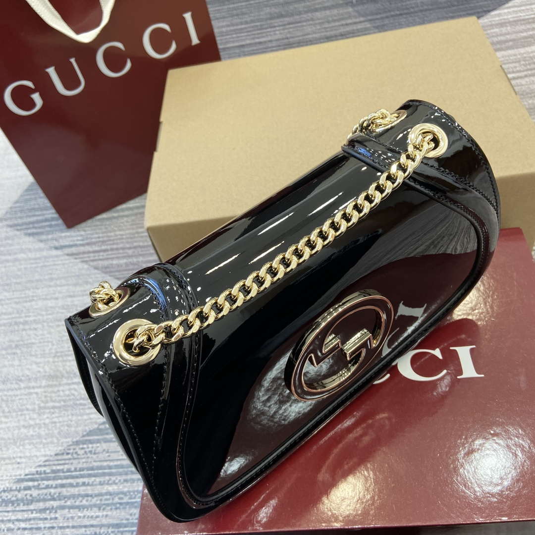 Gucci 815715 Gucci Blondie small shoulder bag Patent Leather Black - Default Title - View 4