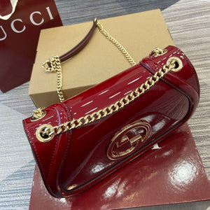 Gucci 815715 Gucci Blondie small shoulder bag Patent Leather Red - Default Title - View 4