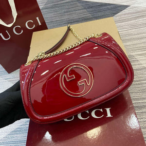 Gucci 815715 Gucci Blondie small shoulder bag Patent Leather Red - Default Title - View 5