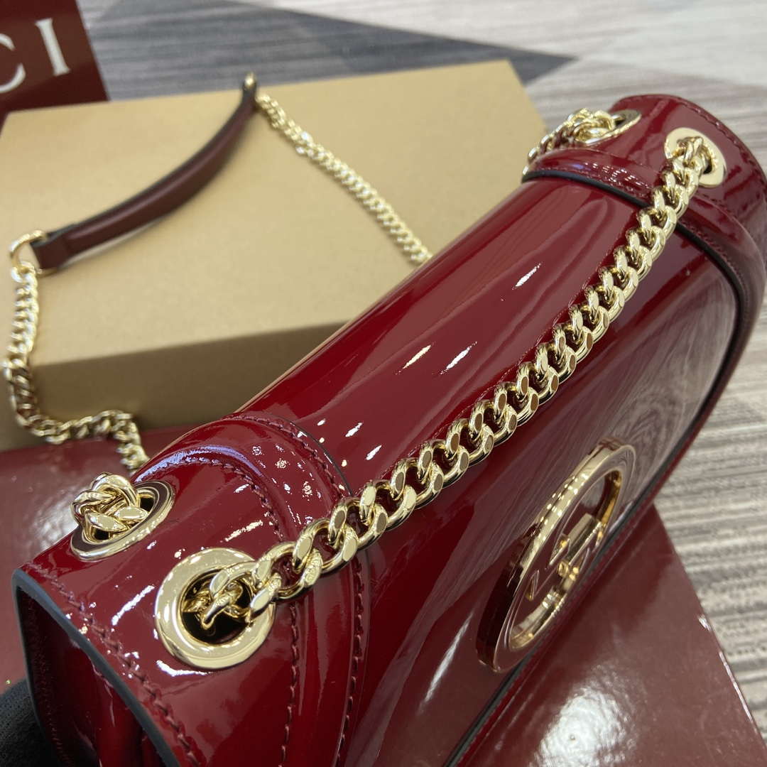 Gucci 815715 Gucci Blondie small shoulder bag Patent Leather Red - Default Title - View 6