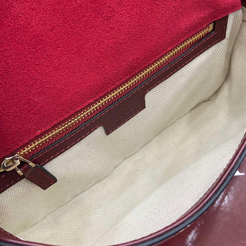 Gucci 815715 Gucci Blondie small shoulder bag Patent Leather Red