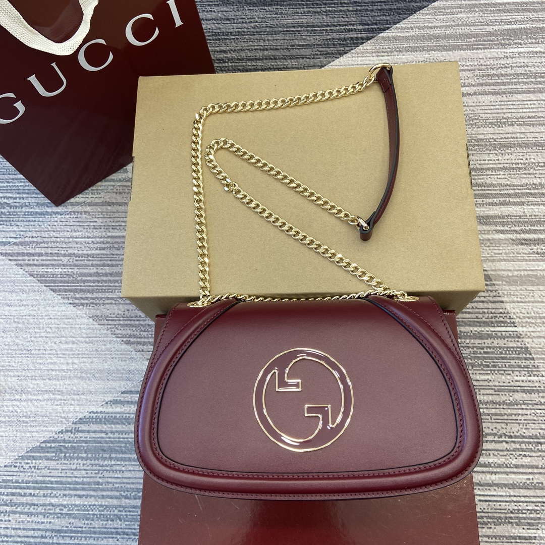 Gucci 815715 Gucci Blondie small shoulder bag Wine Red - Default Title - View 1