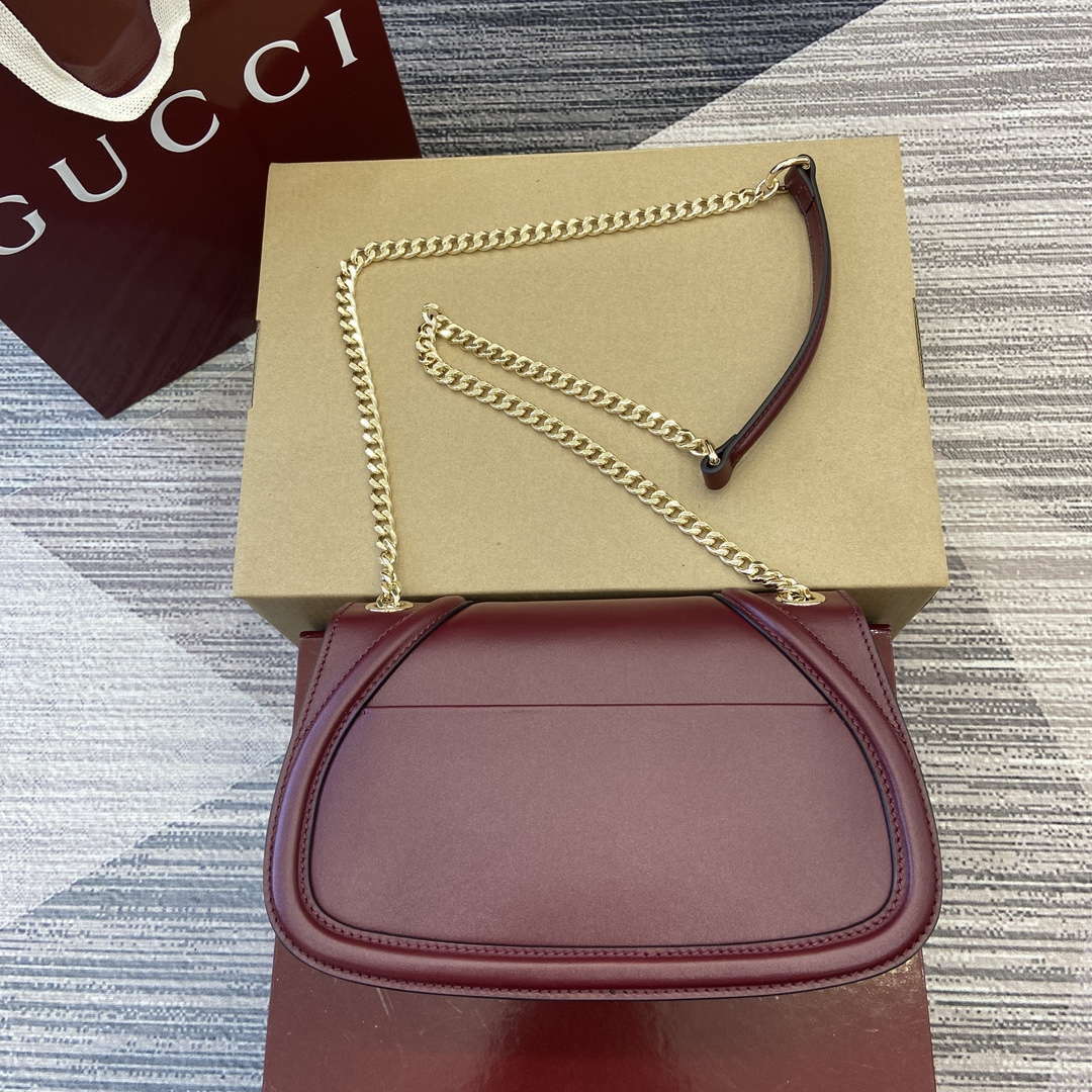 Gucci 815715 Gucci Blondie small shoulder bag Wine Red