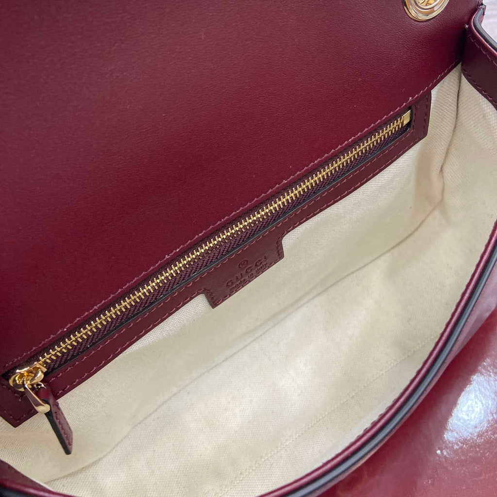 Gucci 815715 Gucci Blondie small shoulder bag Wine Red