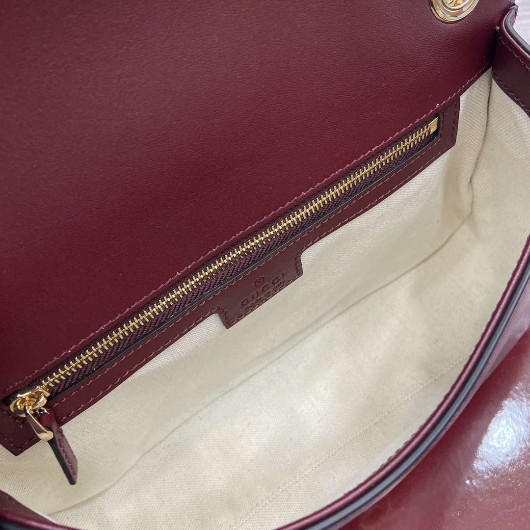 Gucci 815715 Gucci Blondie small shoulder bag Wine Red