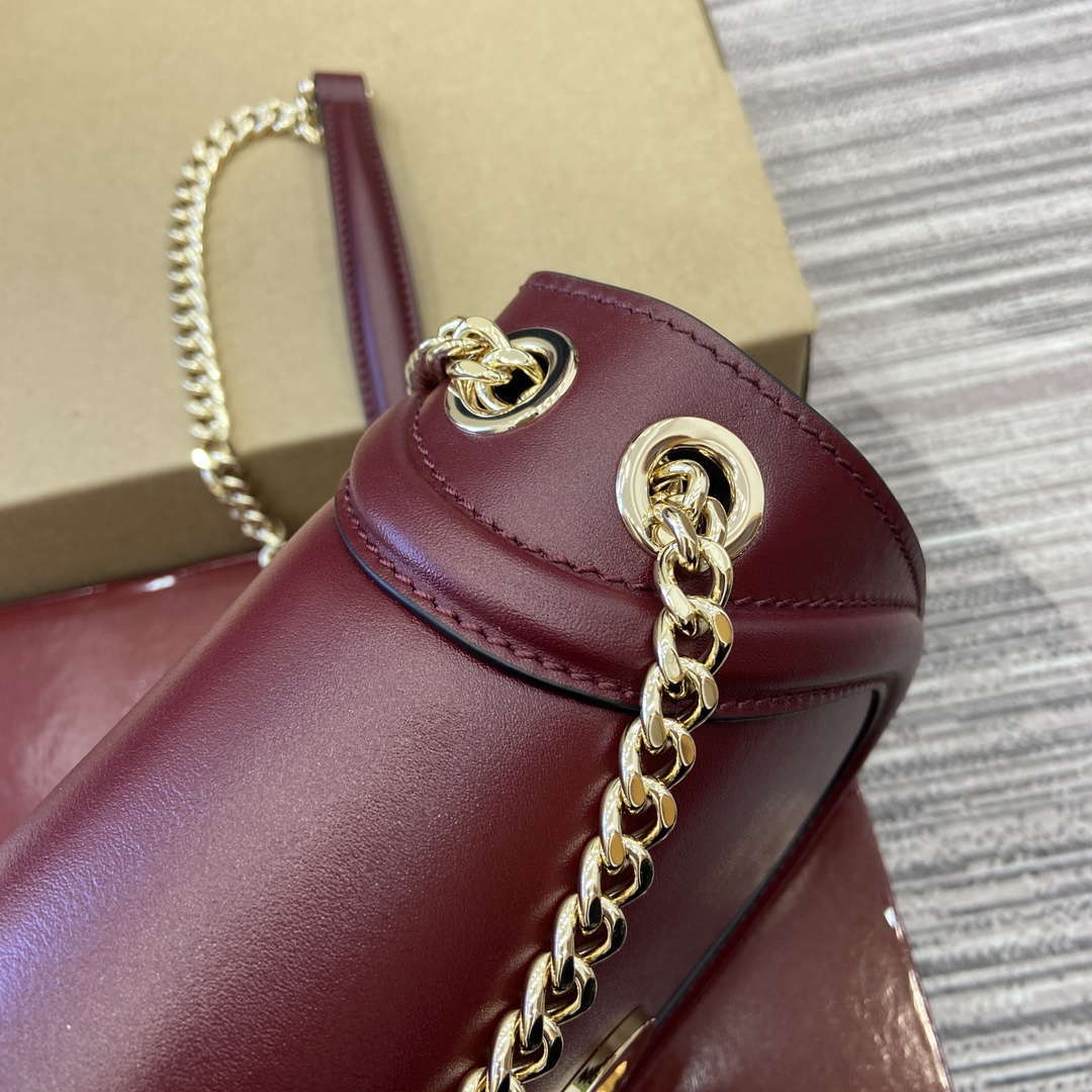 Gucci 815715 Gucci Blondie small shoulder bag Wine Red
