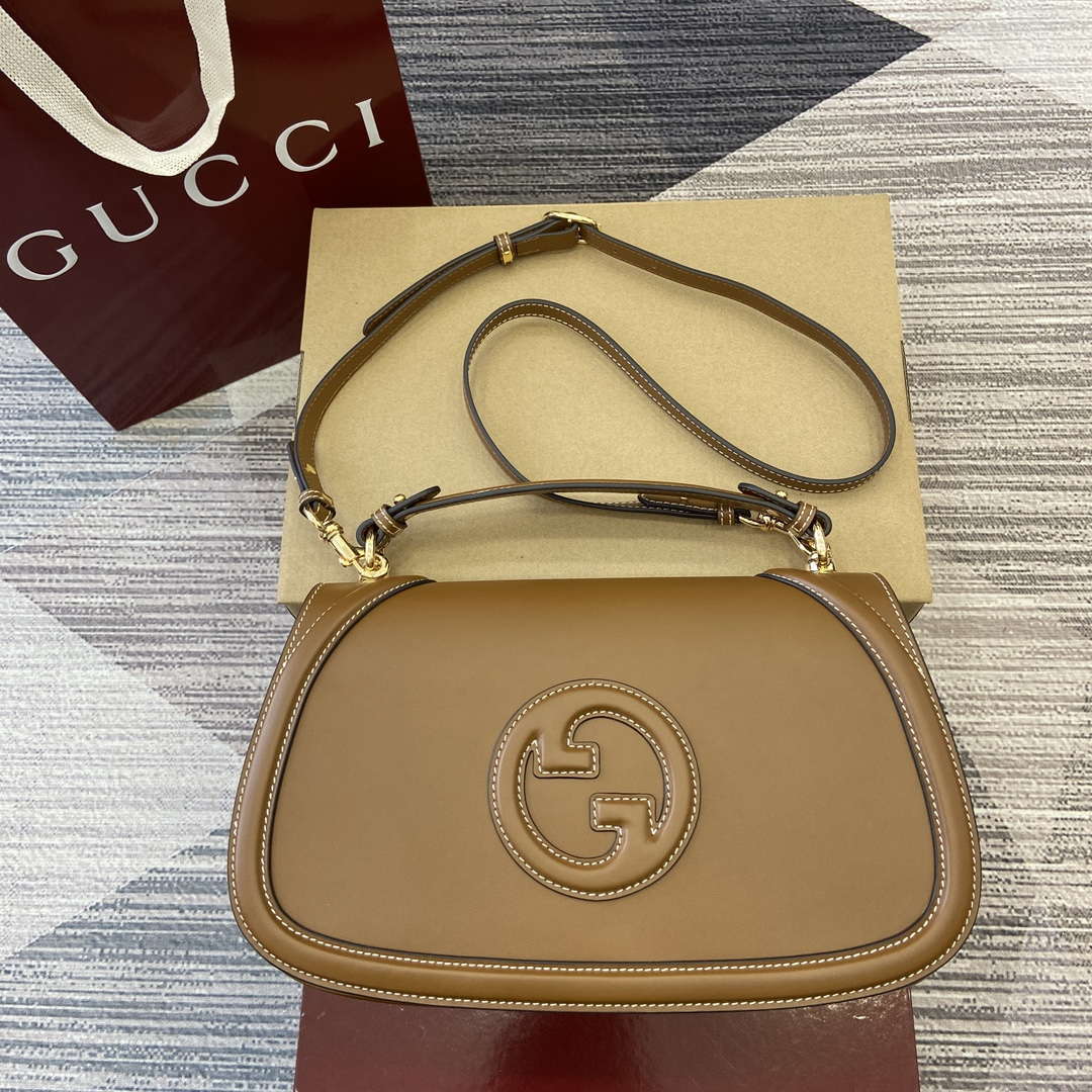 Gucci 815716 Gucci Blondie Medium top handle bag Brown - Default Title - View 1