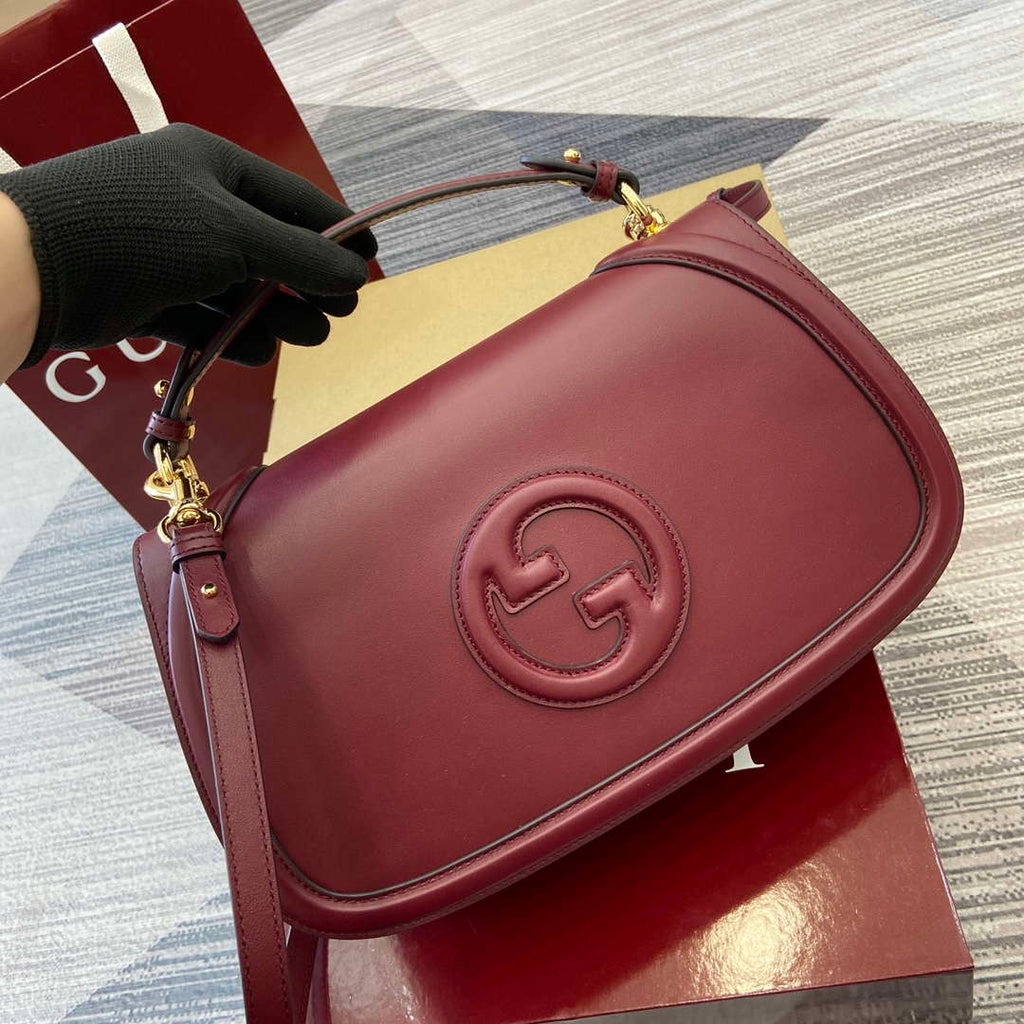 Gucci 815716 Gucci Blondie Medium top handle bag Wine Red