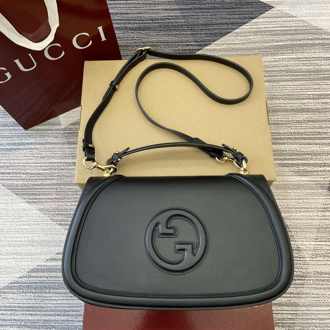 Gucci 815716 Gucci Blondie Medium top handle bag Black - Default Title - View 1