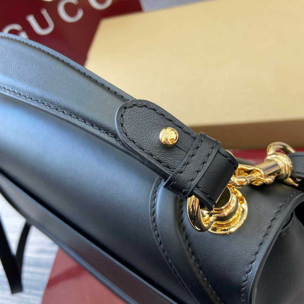 Gucci 815716 Gucci Blondie Medium top handle bag Black