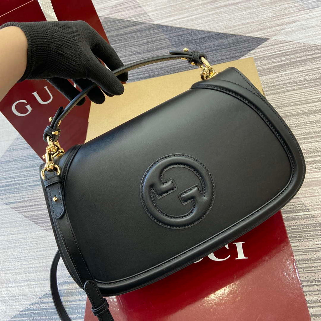 Gucci 815716 Gucci Blondie Medium top handle bag Black