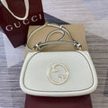 Gucci 815719 Gucci Blondie Medium top handle bag Leather White
