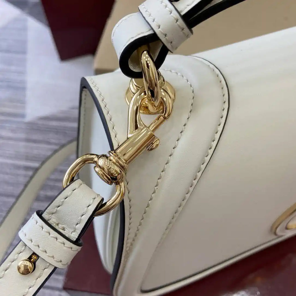 Gucci 815719 Gucci Blondie Medium top handle bag Leather White