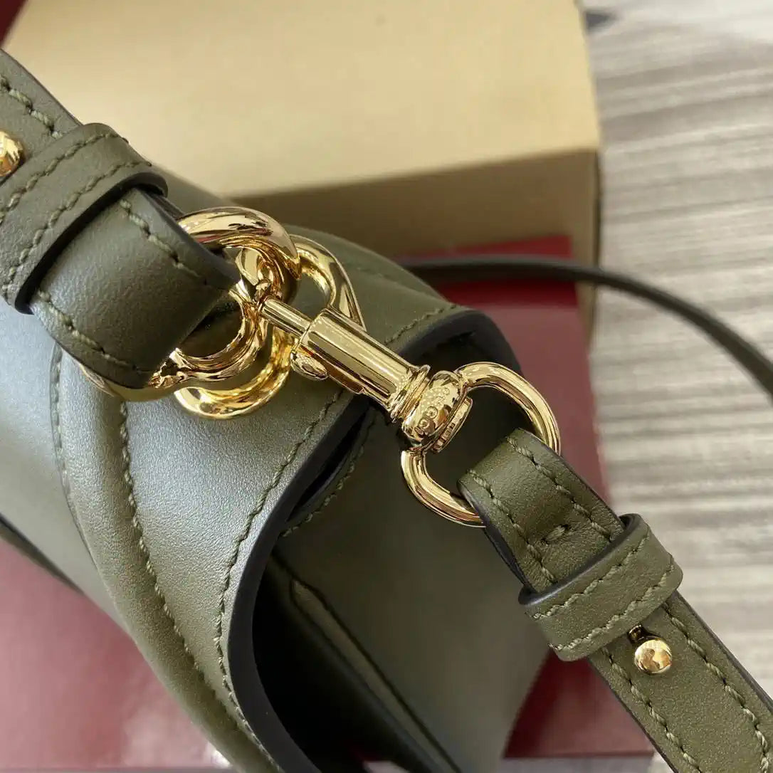 Gucci 815719 Gucci Blondie Medium top handle bag Leather Green