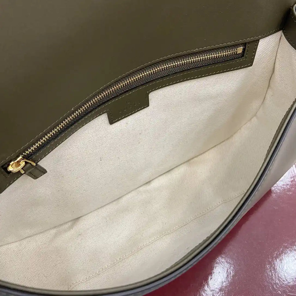 Gucci 815719 Gucci Blondie Medium top handle bag Leather Green