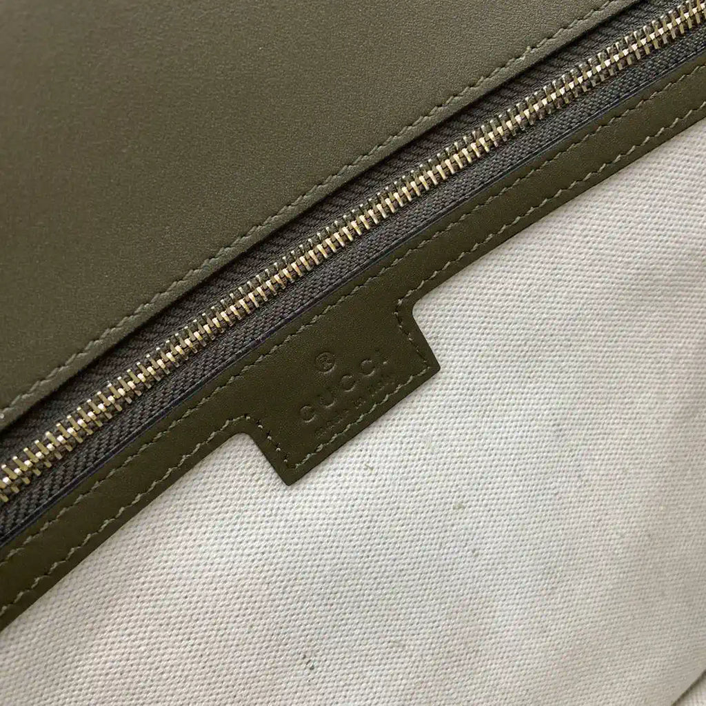 Gucci 815719 Gucci Blondie Medium top handle bag Leather Green