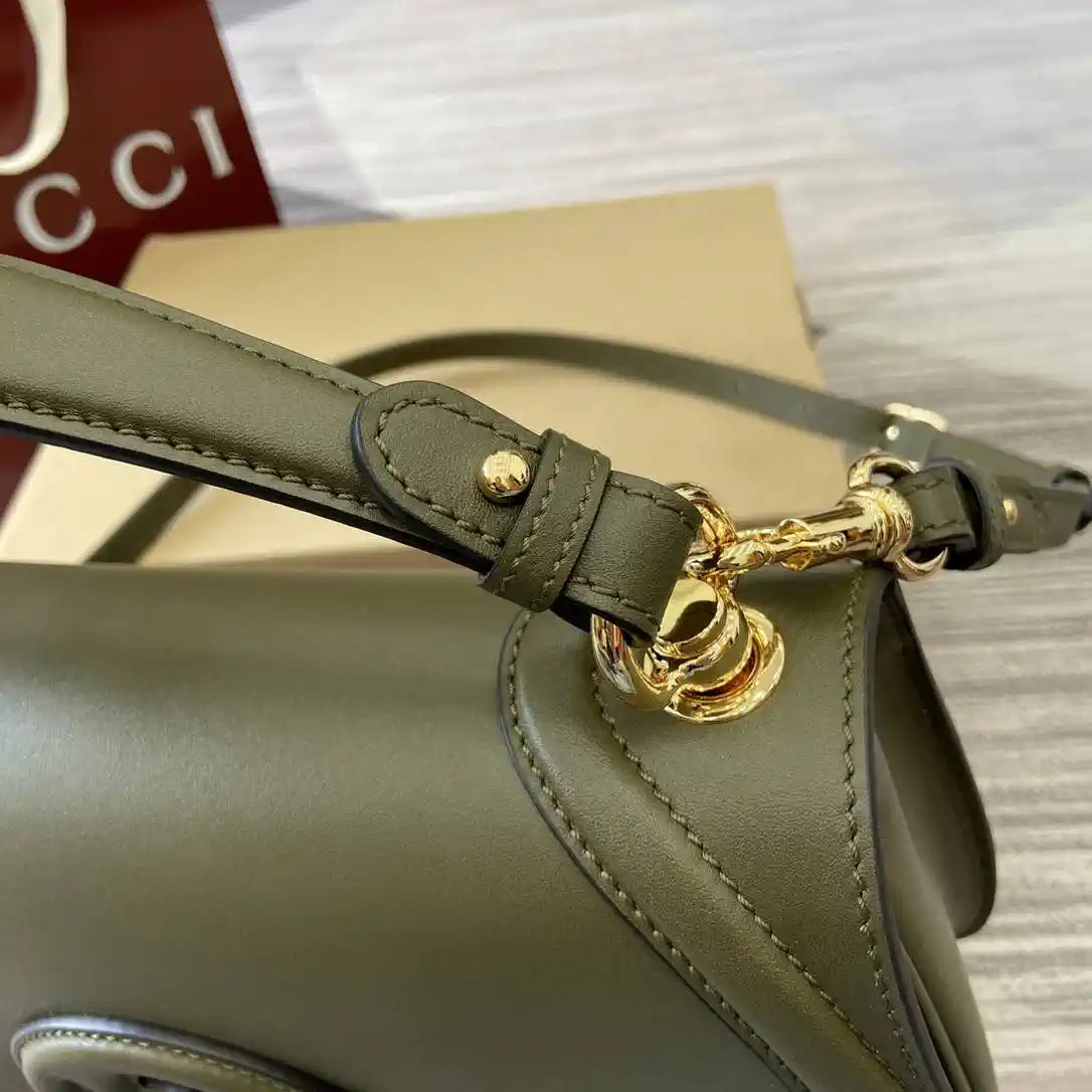 Gucci 815719 Gucci Blondie Medium top handle bag Leather Green