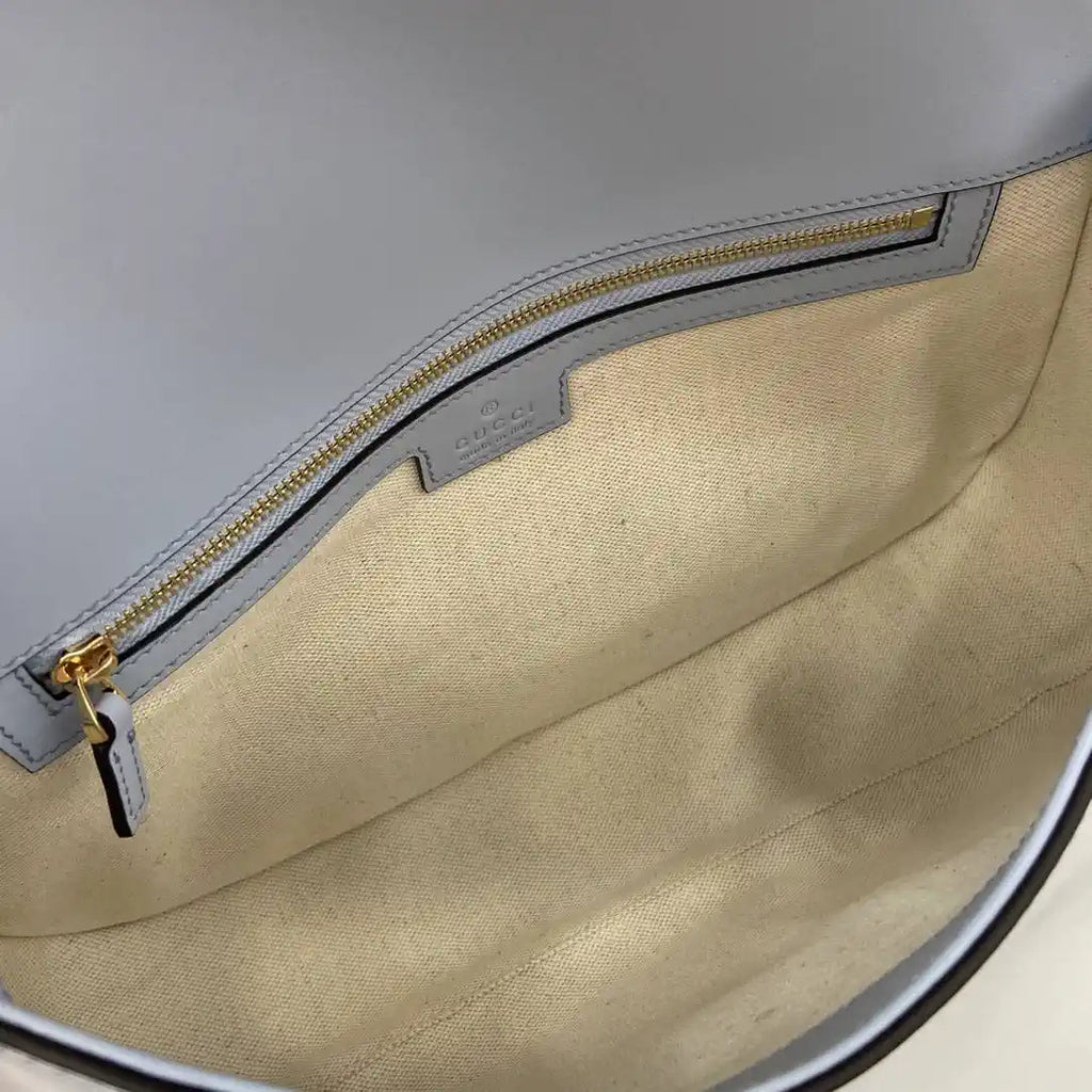 Gucci 815719 Gucci Blondie Medium top handle bag Leather Lake Blue