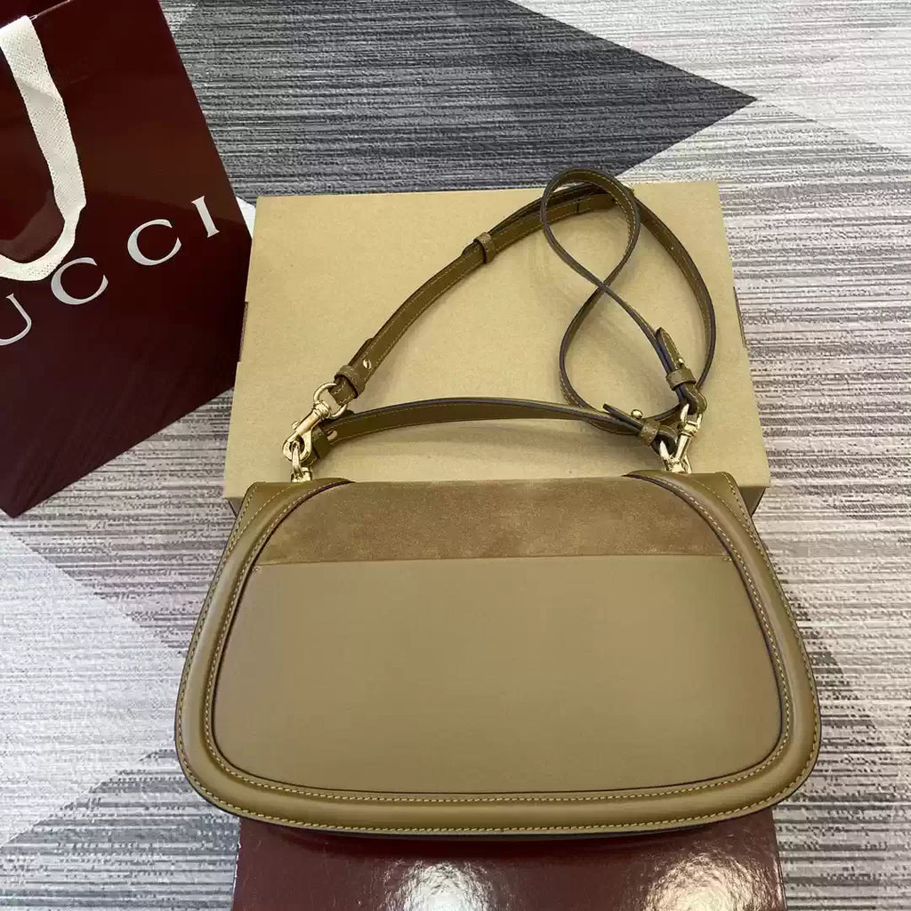 Gucci 815719 Gucci Blondie Medium top handle bag Light brown suede