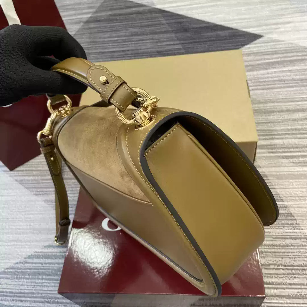 Gucci 815719 Gucci Blondie Medium top handle bag Light brown suede