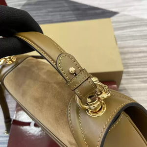 Gucci 815719 Gucci Blondie Medium top handle bag Light brown suede - Default Title - View 4