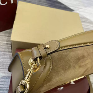 Gucci 815719 Gucci Blondie Medium top handle bag Light brown suede - Default Title - View 6