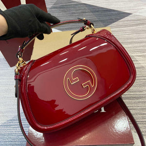 Gucci 815719 Gucci Blondie Medium top handle bag Patent Leather Red - Default Title - View 7